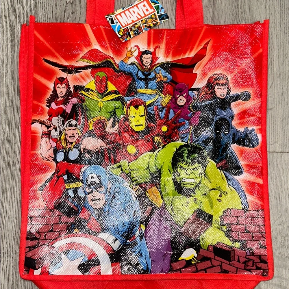 Marvel Red Superhero Tote Bag nwt